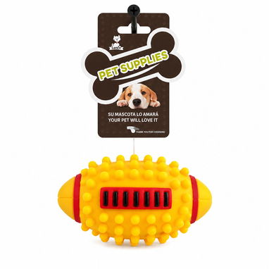 JUGUETES PARA PERROS/PELOTA RUGBY CON CHIFLE - Img 126304571