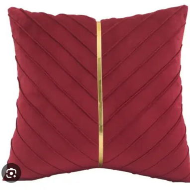Cojín decorativo con detalle dorado y relleno | terciopelo elegante para sala y cama - Img 118623037