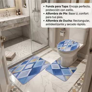Set de 3 alfombras de baño - Img 122248436