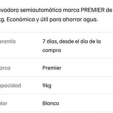 Lavadora semiautomática de 9kg - 2/2