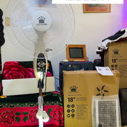 Ventilador Recargable 18” pulgadas de pedestal Gold Crow ➕ de 12 horas de uso ⚡️9 velocidades,12 piezas l - Img 55514140