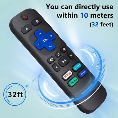 Control remoto de reemplazo (paquete de 2) compatible para Roku TV, TCL Roku, Hisense y Onn Smart TV 🌐 - 2/6