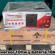 Inversor solar Sunshine de 10kw con batería de 16kwh - Img 55663340
