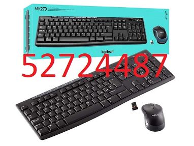 Combos de teclado y mouse inalambrico LOGITECH MK270 y MK320 color negro, NUEVOS en caja - Img main-image
