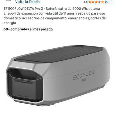 ⚡Batería Extra ECOFLOW DELTA PRO 3 🔋 4096 Wh Capacidad LiFePO4 💸 Precio: 2400 USD - Img 117306566