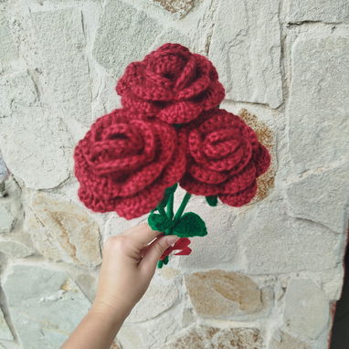 Flores artificiales tejidas a crochet - Img 120525731