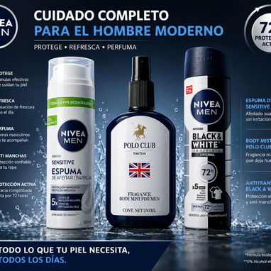 Set de Hombres Espuma,Colonia y Desodorante - 2/2