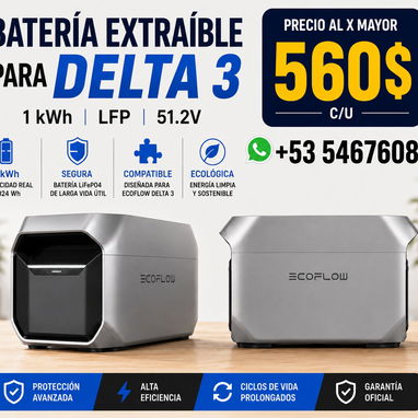 Ecoflow DELTA 3 PLUS + DELTA 2 MAX + DELTA 3 CLASSIC + DELTTA 3 ULTRA + MEGA OFERTA 860$ DELTA 3 plus 860$  +53 54676087 - Img 127480723