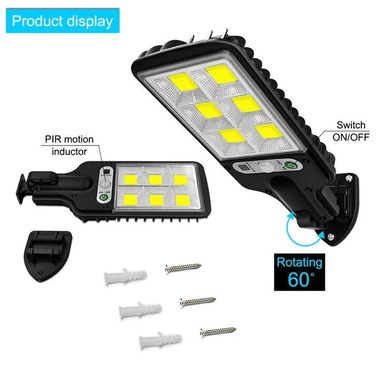 Lámpara solar para exterior con sensor de movimiento, impermeable IP65. Nueva! Sellada en su caja! - Img 118443930