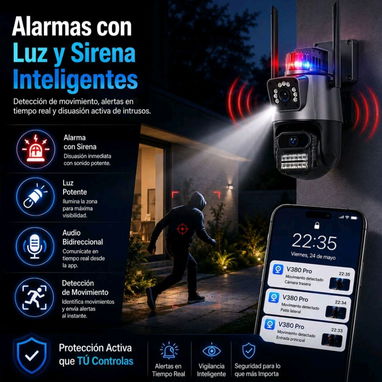Cámara de seguridad alámbrica/ Alarmas - 3/5
