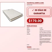 Colchón Con Espuma De Memoria La Linda Camero 135x190 Blanco VPT-0242 - Img 58063101