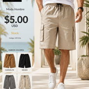 Short Cargo de Hombre (Talla M / Varios Colores) - $5 USD - Img 56715550