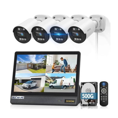 Sistema de cámara de seguridad con cable para exteriores, cámaras CCTV de 5MP con detección de movimiento - 2/2