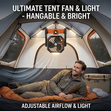Ventilador Portátil Recargable con Luz LED Naranja | videojuegoshabana.com - Img 125908158