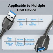 Extensión USB, Extensión USB 3.0 de 1m, Extensión USB 3.0 a USB 3.0 de 3m, Extensión USB 3.0. - Img 45583593