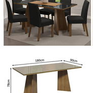 Comedor de color negro de 6 plazas nuevos en caja importados - Img 54617119