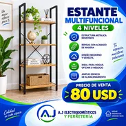 🔸 Estantería de Metal y Madera. 📏 60cm ancho 📏 32.5cm profundidad. 📏 148cm altura 📦 Nueva en su caja. - Img 55628649