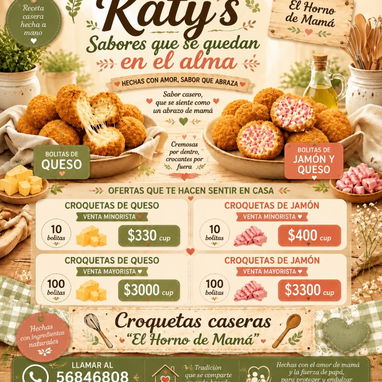 Croquetas de Pollo, Jamón, Queso. Bolitas de queso, Bolitas de Queso y Jamón. - Img 124309050