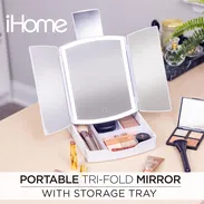 Espejo iHome Tríptico con Bandeja de Maquillaje - Img 55499008