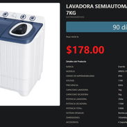 LAVADORA SEMIAUTOMÁTICA ENERLIFE 7KG VPT-0452 - Img 54259556
