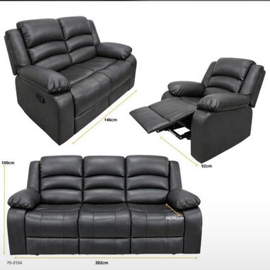 Muebles juego de sala de alta calidad y confort reclinables 1800usd - Img 123293561