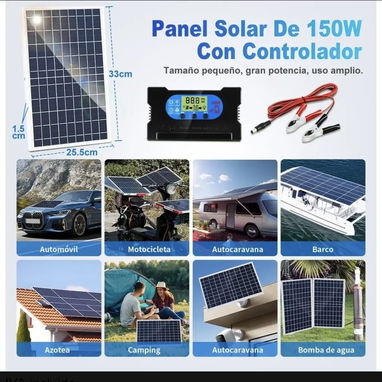 Kit de panel solar con controlador de carga - 4/10