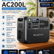 Bluetti AC 200 L, 2048 W hasta 1200 W de entrada solar, 2 puertos solaresr - Img 58140275