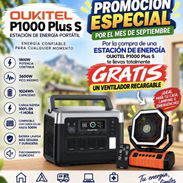 Combo #3: Oukitel P1000 Plus 1800 watts con ventilador recargable f6, yoaarifen 💯 - Img 57591133