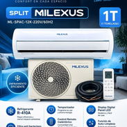 *SPLIT MILEXUS DE 1 tonelada ( Incluye Tuberías de cobre ) no trae protector de voltaje ni pie de amigos )* 220Vol - Img 57558582