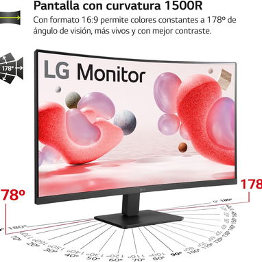 Monitor LG 32MR50C-B 32" FHD 5MS CURVO NEGRO HDMI X2 VGA REGULABLE *PRECIO: 250 USD* - Img 119643155