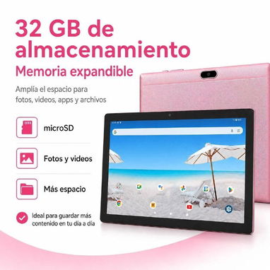 TABLET ANDROID 10.1” – 32GB | 3GB + 5GB RAM | ROSADA - 2/3