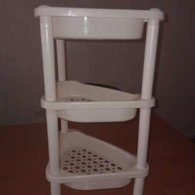 Organizador de Cocina Esquinero 3 Pisos Azul, Organizador Esquinero 3 Bandejas Perforadas Azul VPT# - Img 127629458