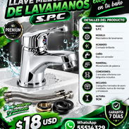 LLAVE MEZCLADORA DE LAVAMANOS S.P.C, INCLUIDO 2 LATIGUILLOS, TUERCA DE MONTAJE Y EMPAQUE, FACTURA Y GARANTÍA - Img 57619489