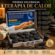 📲56225007 ⚫️ Kit de 16 Piedras Volcánicas con Maletín Calentador 💲105 euros o 110usd o mn - Img 56507247