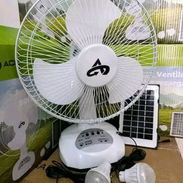✅ Ventilador Recargable ACC 12” por solo 38 usd 🏃♀️🏃 • 4 pilas de lithium • Cargador solar incluido • Iluminarias LED - Img 55871571