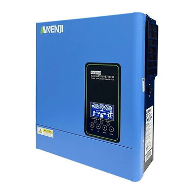 Inversor híbrido Anenji 3KW de potencia, 4KW en paneles. Salida 110V-120V. Entrada de batería 24V. WiFi, RS484 - 2/4