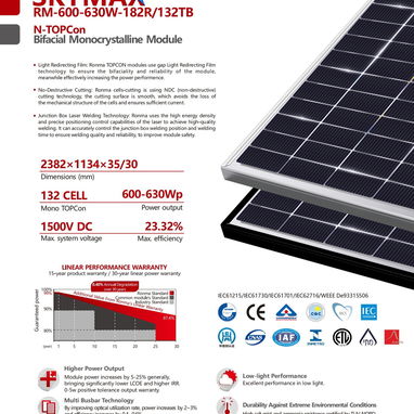 Kit de inversor 3kw con 5kw, paneles 600w y 620w para venta e instalación ‼ - 5/6