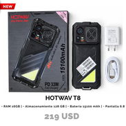Teléfono 📱 marca HOTWAV T8 con 128 GB de almacenamiento Ram 16GB Batería 15100 mAh pantalla 6.8 precio 219 USD - Img 57687098