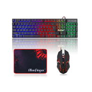 BlueFinger Combo Gamer RGB Teclado Retroiluminado + Mouse Gaming LED + Alfombrilla USB para PC y Laptop - Img 55806174