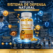 Frasco d 120 cápsulas de: Vitamina C, D3 y Zinc - Img 55782927