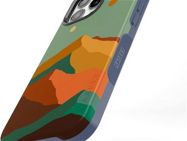 Casely Funda para iPhone 13 Pro Max | Compatible con MagSafe | Endless Peaks | Funda de montaña  con bloques de color - Img 64902625