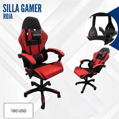Sillas gaming sin reposapies,con espaldar reclinable,nueva - 3/3