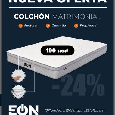 Colchón matrimonial. Nuevo con garantía y domicilio gratis - 2/2