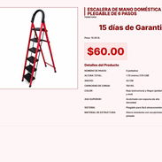 ESCALERA DE MANO DOMÉSTICA PLEGABLE DE 6 PASOS . - Img 57729287