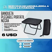 ✨ BANQUETA PLEGABLE PORTÁTIL NEGRA ✨ 💲 PRECIO: 6 USD - Img 55095985