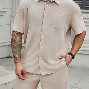 Conjunto Shorts y camisa de lino 58547626 - Img 122617975