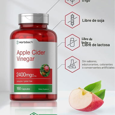 Vinagre de Sidra de Manzana 2400mg (150 píldoras) - 6/8