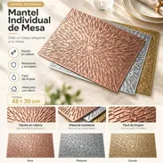 Doyle Metalizado Decorativo – 45 × 30 cm. Trae 6 piezas 💰13 USD Dale un toque elegante a la mesa - Img 57849974
