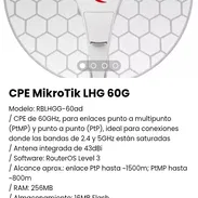 CPE MikroTik LHG 60G. Nuevo - Img 52006046