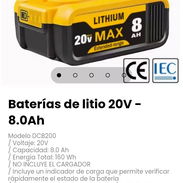 Baterías de litio 20V - 8.0Ah. Modelo DCB200 - Img 56928952